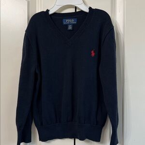 Polo by Ralph Lauren Dark Blue V-Neck Sweater